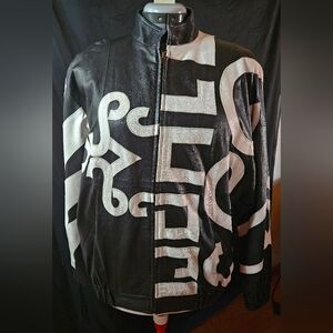 Rare One-of-a-Kind Vintage Leather Bomber - Patchwork - Authentic Early Hip Hop